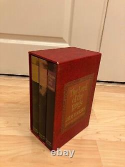1976 Houghton Mifflin THE LORD OF THE RINGS RED Box Set JRR Tolkien Second Ed