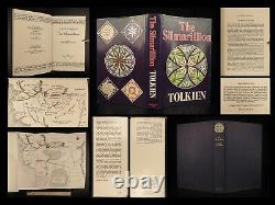 1977 1st/1st JRR Tolkien Silmarillion Lord of the Rings Middle Earth + MAP DJ