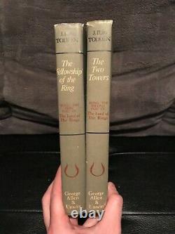 2 Volumes The Lord of the Rings J. R. R. Tolkien Allen & Unwin 2nd Edition 1966