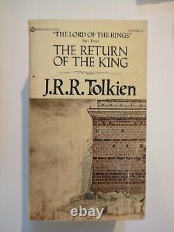 70s Vintage J. R. R. TOLKIEN Gold Box Set LORD of the RINGS Books withHOBBIT