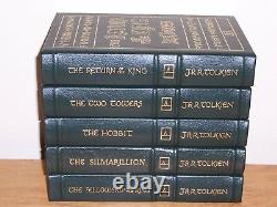 Easton Press LORD OF THE RINGS by J R R Tolkien 5 vols FELLOWSHIP TOWERS HOBBIT
