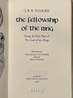 J. R. R Tolkien Folio Society Limited Ed. Leather The LORD OF THE RINGS #759/1750