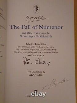J. R. R. Tolkien -The Fall of Numenor dbl SIGNED Deluxe Slipcased ALAN LEE 1st NEW