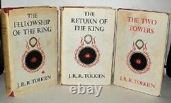 J. R. R. Tolkien The Lord Of The Rings 3 Vol Set, HB, 1st Ed, 1955, 1956 2/4/5