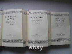 LORD OF THE RINGS 2nd Edition First Printing 3 Volumes Maps Original DJs