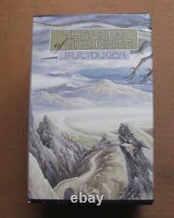 LORD OF THE RINGS trilogy by J. R. R. Tolkien 1993 HCDJ box-set maps Hobbit