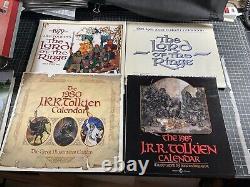 Lot of 9 Vintage J. R. R. Tolkien Lord of the Rings Calendars