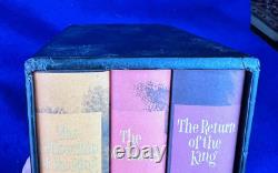 NICE 1965 Lord Of The Rings Trilogy Hardcover Boxed Set Maps Tolkien Book Vtg