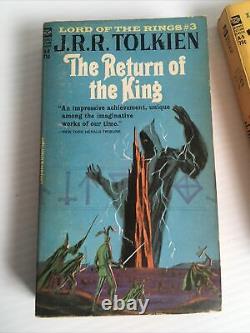 Set of J R R Tolkien Lord of the Rings Trilogy RARE paperback printing by ACE
