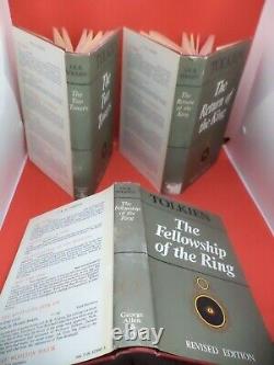 THE LORD OF THE RINGS old vintage 3 BOOK SET 1970S jrr tolkien GEORGE ALLEN UNW