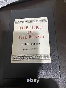 The Lord Of The Rings De Luxe Edition by J R R Tolkien Deluxe Rare Book 1979 #