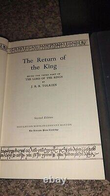 The Lord Of The Rings JRR Tolkien Houghton Mifflin 1965 Box Set 2nd Edition