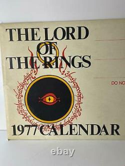 Tolkien's The Lord of the Rings 1977 Large A3 Sized Spiral Bound Calendar