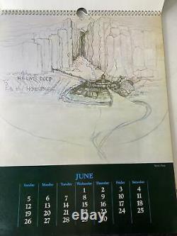 Tolkien's The Lord of the Rings 1977 Large A3 Sized Spiral Bound Calendar