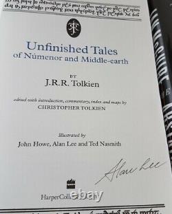 Unfinished Tales of Numenor Middle Earth Tolkien SIGNED Alan lee Goldsboro NEW