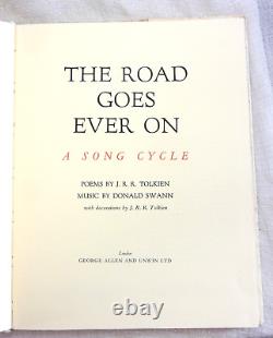 Vintage Book The Road Goes Ever On Music by Donald Swann Poems by J. R. Tolkien